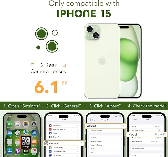 TIESZEN for iPhone 15 Case, Compatible with MagSafe, Built-in Privacy Screen Protector and Camera Protection, Anti Spy Full Body Dustproof Shockproof Hard Phone Case 6.1", Light Green