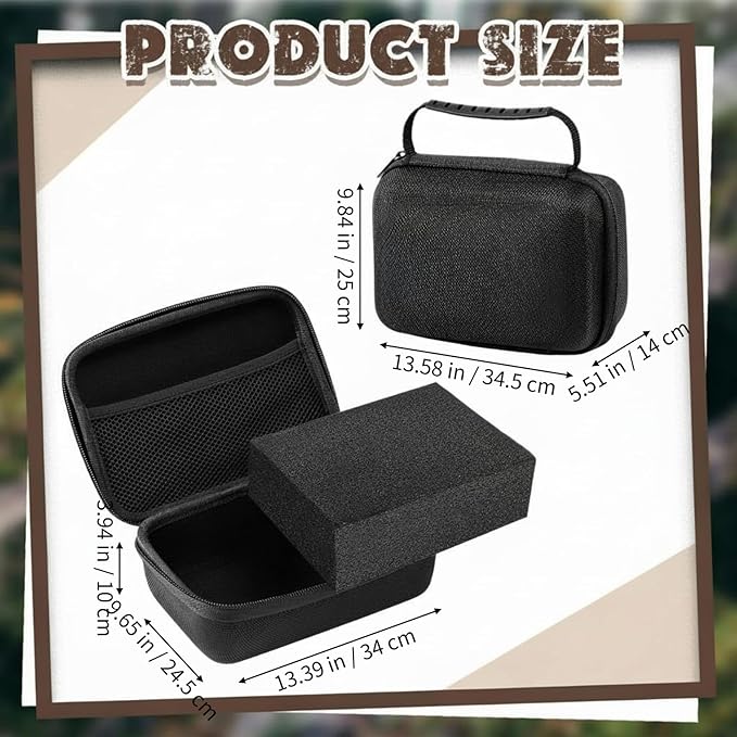 Relaxweex EVA Hard Case with Customizable Foam 13.5 x 9.8 x 5.5 Inchprotective EVA Carrying Case Shockproof Outdoor for Camera, Digital Products, Electronic Instruments with Knife, Black