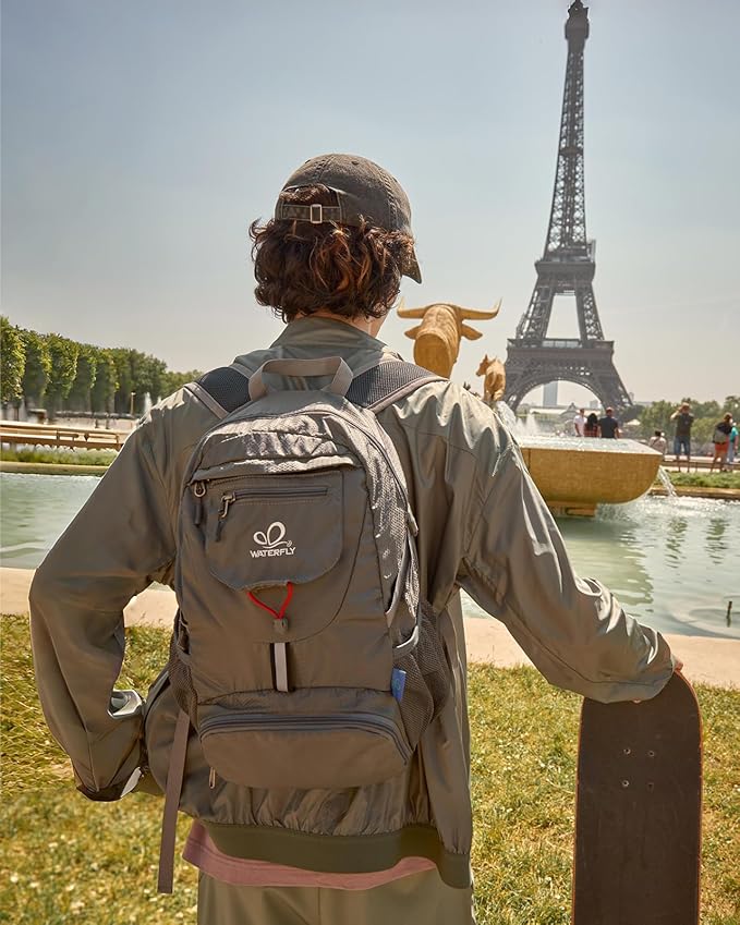 WATERFLY Small Lightweight Packable Backpack: 20l Ultra Light Foldable Travel Hiking Camping Daypack Day Pack for Man Woman