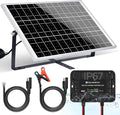 ECO-WORTHY 25W 12V Solar Battery Charger Trickle Maintainer, 25W Waterproof Solar Panel Kit + Adjustable Mount Bracket + Upgrade Controller,for 12V Batteries Cars RV Boat Motorcycle Marine
