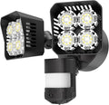 SANSI 36W 3600LM LED Motion Sensor Outdoor Light, 50,000 Hrs Lifespan Security Light, 350W Equiv 5000K Dusk to Dawn IP65 Flood Light, Super Bright for Backyard, Bright Series Black Motion Sensor Light