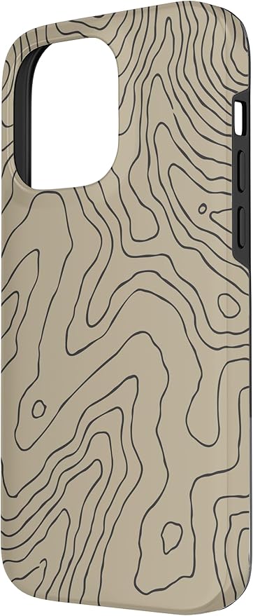 Coyote Country Guide Lines Topographical Contour Map Case for iPhone 14 Pro Max