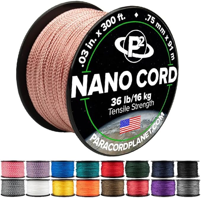 Paracord Planet Nano Cord –Lightweight Nylon Nano Paracord – Great for Arts & Crafts, Home Décor, Camping and More!