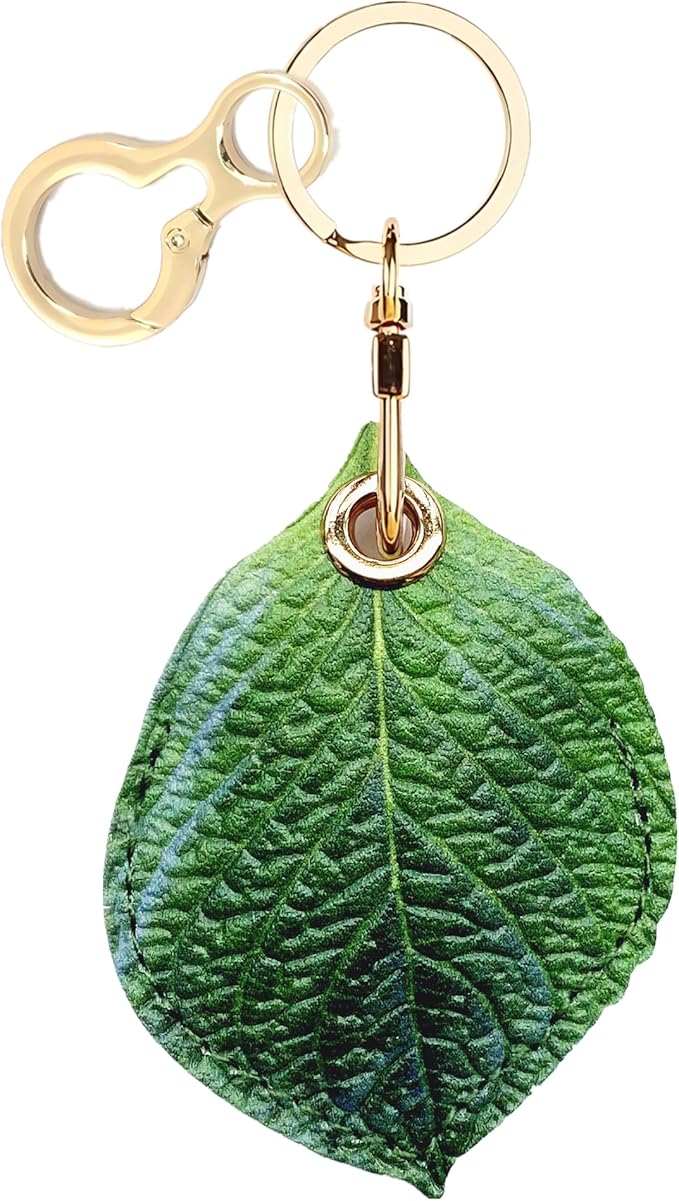 Leather Keychain Holder Case Compatible with AirTag,Cute air tag Cover with Keychain Ring,GPS Tracker Case for Keys
