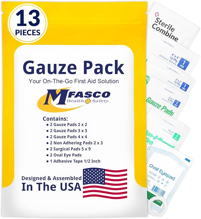 MFASCO First Aid Kit Refill Supplies Gauze Pack Refill