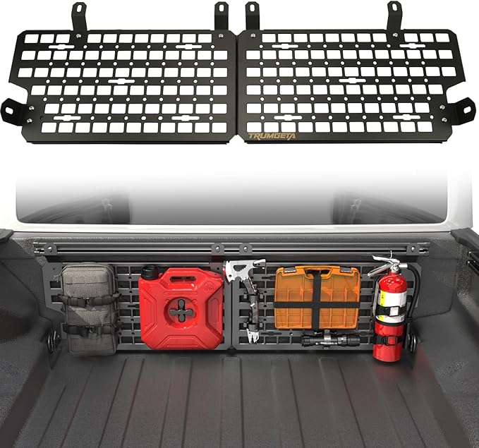 Trumgeta Front Bed MOLLE Panel Fit for 5 Feet Jeep Gladiator 2019-2026 Truck Storage Organizer System