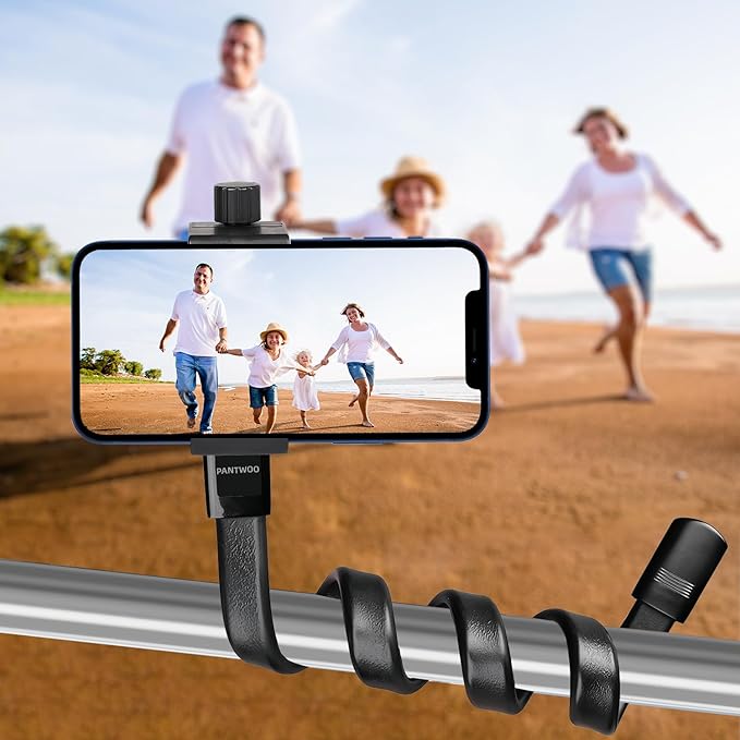 Adjustable Gooseneck Phone Holder - Suitable for Phone Holder for mic Stand，Baby Strollers, Treadmills, Shopping carts, Bicycles, Cars, Boats, and Golf carts