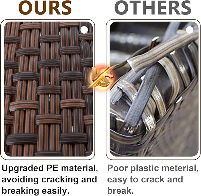 Biggun 120ft Wicker Repair Kit - Rattan Patio Chair Sofas Repair Supplies for Outdoor Lawn Furniture, Premium New Materials Basket Weaving Webbing Replacement Parts