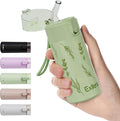 5oz Small Water Bottles with Straw, Mini Water Bottle with One-Hand Open Design, Leak-Proof Locking Lid for Hot&Cold Drinks, Small Travel Water Bottle - 100% Leakproof for School, Travel...(Floral)