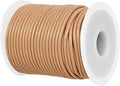 GENIQUE Real/Genuine Round Leather String Cord for Necklace, Bracelets, Jewellery, Braiding (Beige, 2mm)