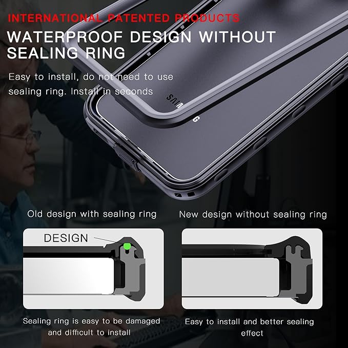 for Samsung Galaxy A37/A36 5G Case, IP68 Waterproof Shockproof Case, [Built-in Screen Protector] Military Dropproof Full Body Heavy Duty Rugged Phone Case for A37/A36 5G - Black/Clear