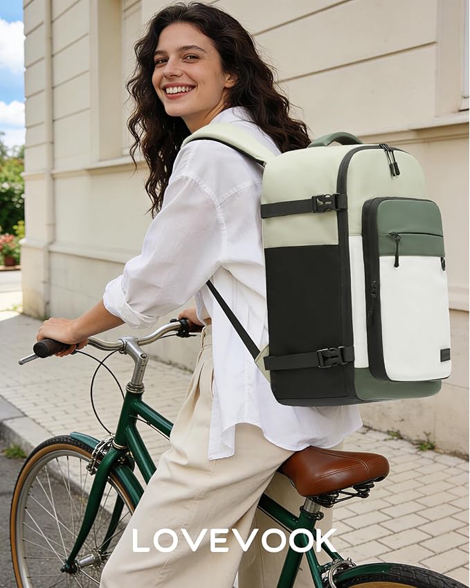 LOVEVOOK Travel Backpack for Women Men, Carry on Backpack for Traveling, Waterproof Hiking Backpack Outdoor Sports Rucksack, Casual Daypack Travel Weekender Essentials