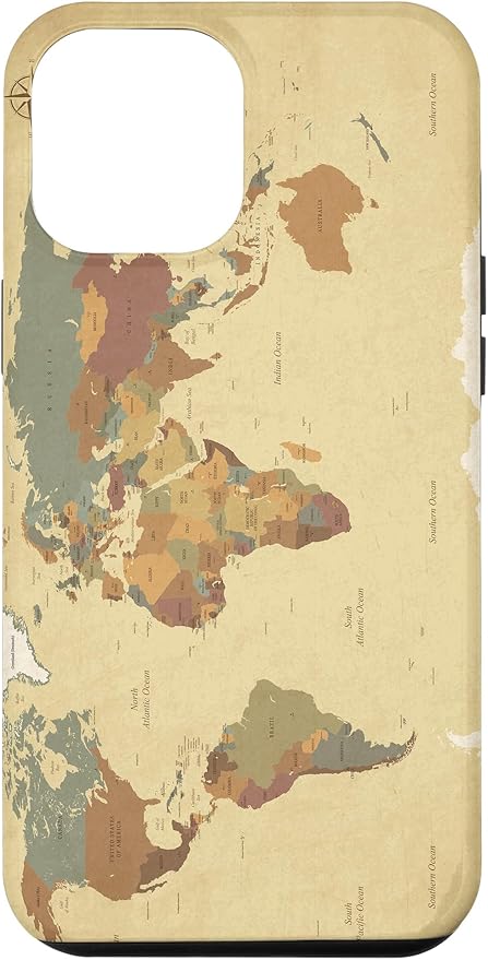 Globe Map Smartphone Cell Cover Gift World Map Pattern Phone Case for iPhone 12 Pro Max