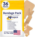 MFASCO First Aid Kit Bandage Refill Pack - Comprehensive Assorted Fabric Bandaids - Small Bandaids for On-the-Go - Reliable First Aid