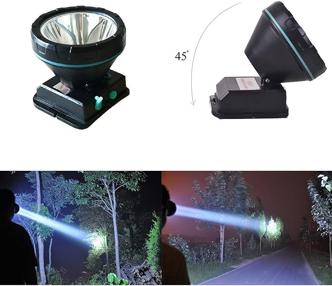 ODEAR Bright Headlamp Rechargeable LED Torch for Mining,Camping, Hiking, Fishing