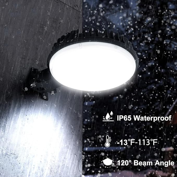 Karjoefar LED Barn Light, Dusk to Dawn Outdoor Lighting with 120W 15000LM 6500K Daylight, IP65 Waterproof Outdoor Security Lights for Garage Yard Street Warehouse Use