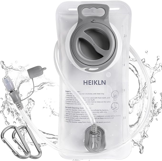 HEIKLN Hydration Bladder 1.5L-2L-2.5L-3L,Leak Proof Water Reservoir, BPA Free Military Water Storage Bladder Bag Hydration Pack Replacement Easy Clean for Bicycling Hiking Camping Hunting Running