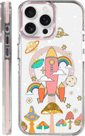 Case for iPhone 14 Pro,[Compatible with MagSafe],Spaceship Mushroom Phone Case Design，for Women Girls Magnetic Clear Cover - Slim, Sleek, & Shockproof Protection