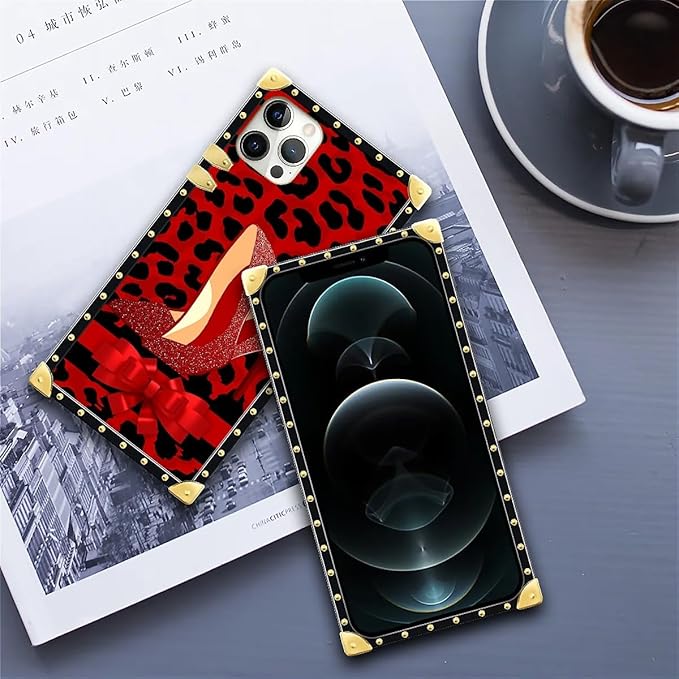 Compatible with iPhone 11 Pro Max Case, Elegant High Heels Luxury Golden Decoration for Girl Women Soft TPU Shockproof Protective Hard PC Back for iPhone 11 Pro Max