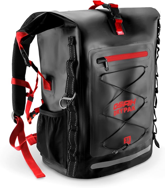 OSAH DRYPAK Waterproof Backpack Dry Bag 25L/35L/55L/85L – Heavy Duty Roll-Top Hiking Backpack Sack Keeps Gear Dry for Travel, Kayaking, Boating, Camping, Rafting and Fishing