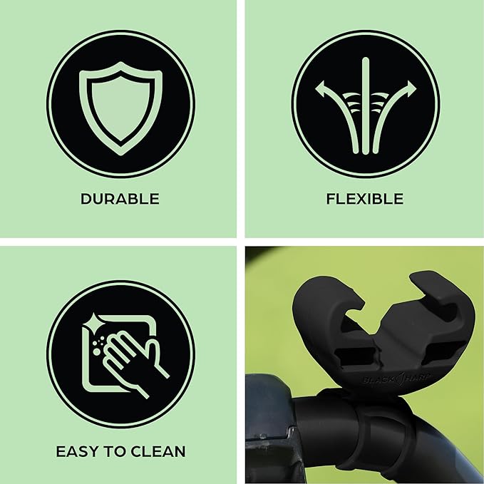 Golf Push Cart Phone Holder - Silicone Phone Mount Compatible with Clicgear, Sun Mountain, Caddytek, Rovic, Caddy, Bag Boy & More- Golf Push Cart Accessories for Cell Phones