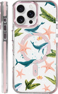 Case for iPhone 16 Pro Max,[Compatible with MagSafe],Sealife Whale Ocean Wildlife Clear Phone Case Design，for Women Girls Magnetic Clear Cover - Slim, Sleek, & Shockproof Protection