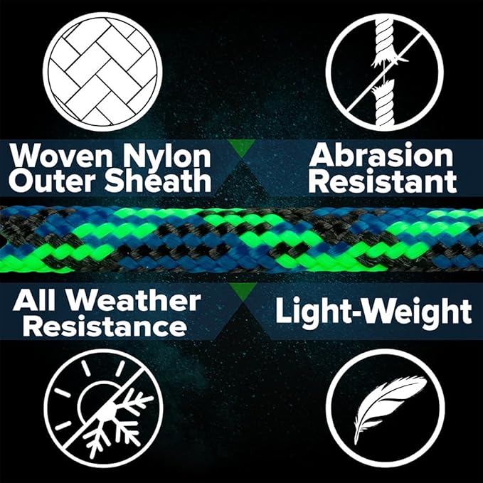 Paracord Planet 275lb Paracord – 3/32 Inch (2.38 mm) Nylon Crafting Cord with 5 Strand Inner Core – ACU Digital Foliage (100 ft)