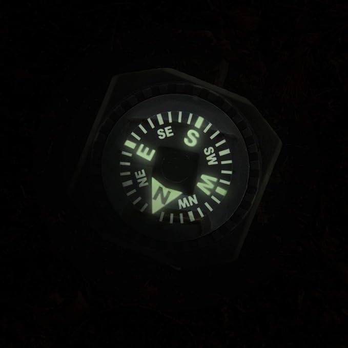 Sun Company Slip-On Wrist Compass - Easy-to-Read Compass for Watch Band or Paracord Survival Bracelet