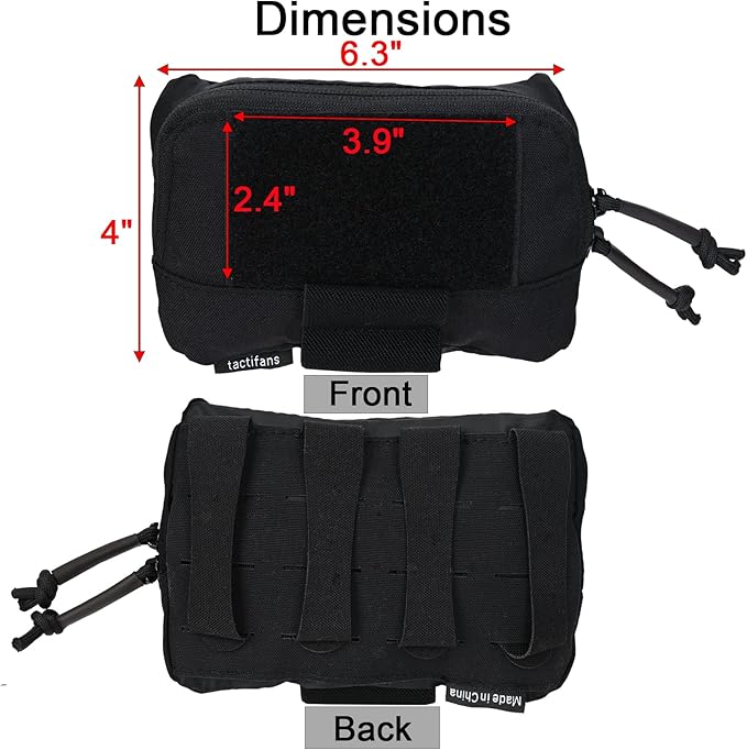 Tactical Molle Admin Pouch Chest Rig Small Molle Chest Pouch Utility MOLLE/Belt Pouch Tactical Vest Pouch Storage Organizer Panel for Tactical Vest 1.75'' Belt Molle Platform
