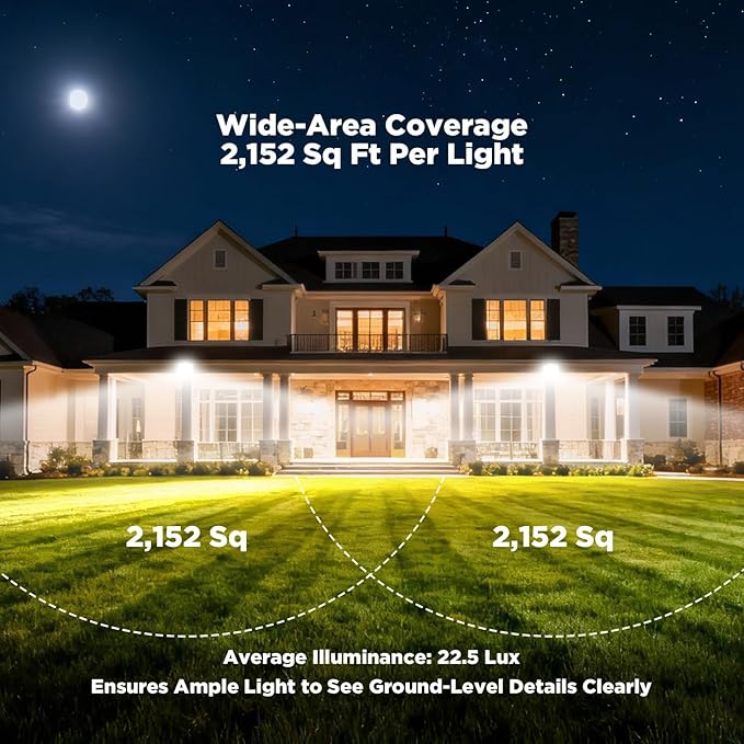 100W 12000LM Flood Lights Outdoor, Bright LED Work Light with Plug, 6500K Daylight White LED Flood Lighting, Security Yard Lights, Waterproof for Garage, Yard, Porch 2 Pack