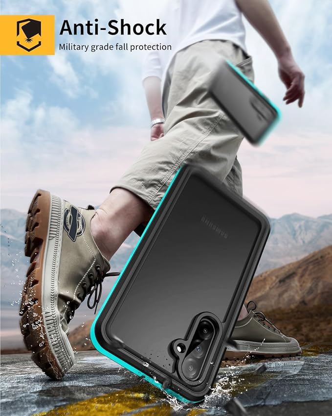 Lanhiem for Samsung Galaxy A36 (Only for A36) Phone Case, IP68 Waterproof Dustproof, Built-in Screen Protector, Rugged Full Body Shockproof Protective Cover for Samsung A36 6.7", Blue