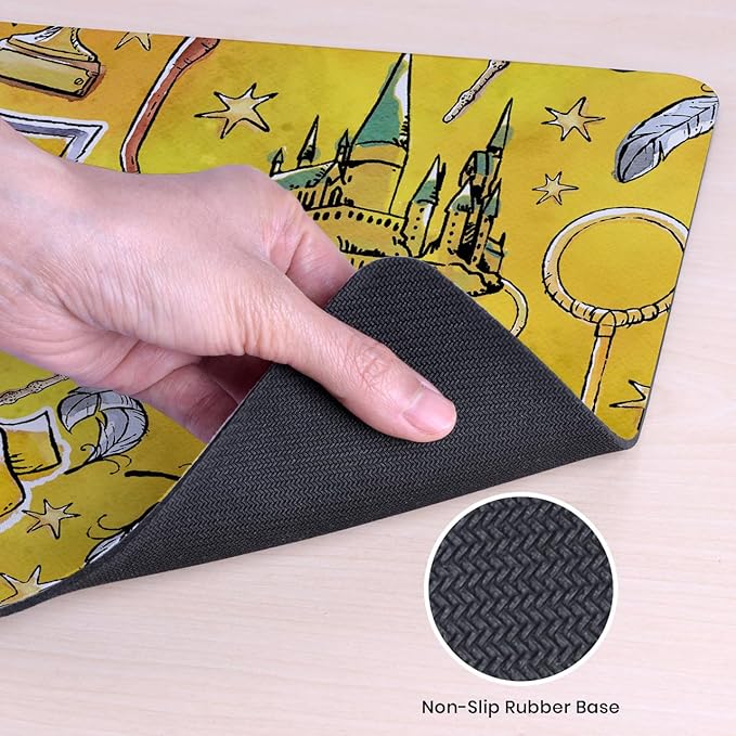 Head Case Designs Officially Licensed Harry Potter Hufflepuff Graphics 23.62 x 11.81 x 0.12 inches (600 x 300 mm) - L Gaming Office Desk PC Keyboard Mouse Mat Pad