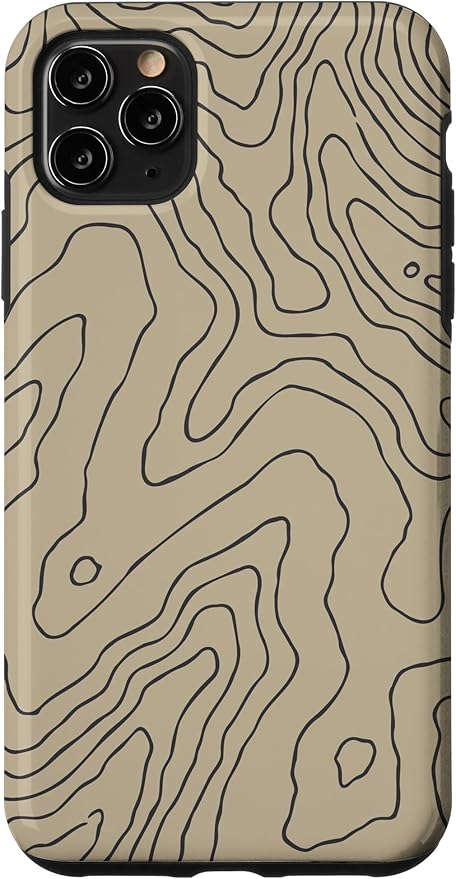 Coyote Country Guide Lines Topographical Contour Map Case for iPhone 11 Pro Max