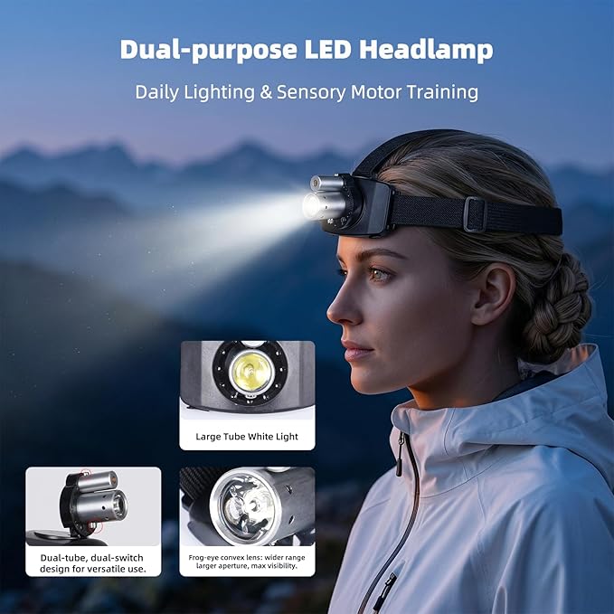 Mustools 2026 New Rechargeable LED Laser Headlamp Physical Therapy Headlamp High Lumens- Lightweight Enhance Professional Physical Therapy with Adjustable Angles Headband Comfortable Easy to Adjust