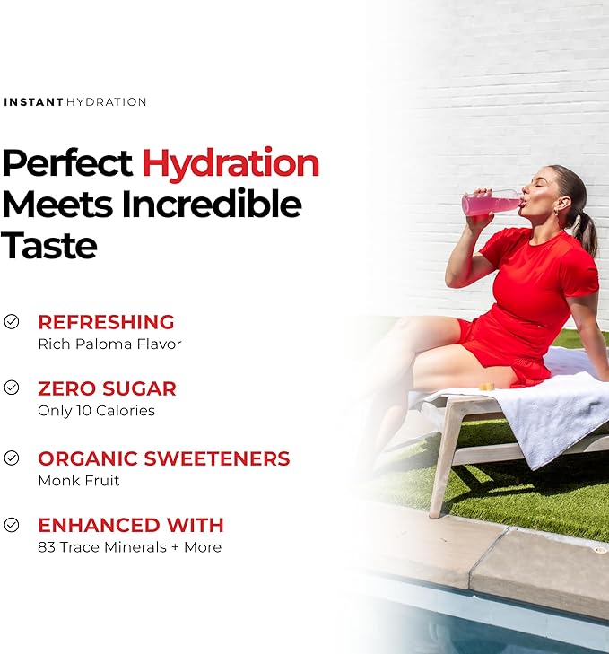 Instant Hydration Sugar Free Electrolytes Powder Packets - Shawn Johnson Cherry Limeade Electrolyte Drink Mix & Travel Essentials - Boost Recovery, Brain Health, Muscle & Tissue Support - 20 Count