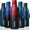 BJPKPK Insulated Water Bottles, 25 oz Stainless Steel Metal Water Bottle with Strap, BPA Free Leak Proof Jugs, Mugs, Flasks, Reusable Thermal Flasks for Sports & Travel,Charming Red