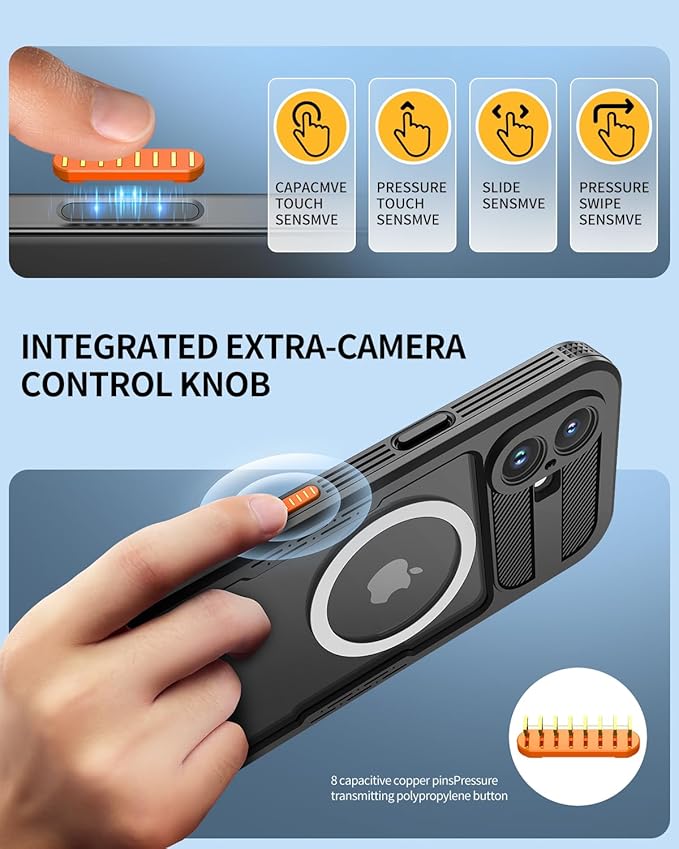 Lanhiem Magnetic for iPhone 17 Case, Built-in Privacy Screen Protector, IP68 Waterproof Dustproof Case, Compatible with MagSafe, Anti-Spy Full Body Phone Case for iPhone 17 6.3", Black