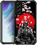 for Samsung Galaxy S21 Plus Case, Sakura Japanese Samurai Pattern Graphic Design Girl Boy Soft Silicone Hard Acrylic Shock Protection for Samsung Galaxy S21 Plus