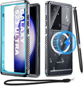 for Samsung Galaxy S23 Ultra Waterproof Case with Magsafe, Built-in Magnetic & Screen Protector, IP68 Certified Full Body Shockproof, for Water Sports Underwater Photography, 6.8" Blue
