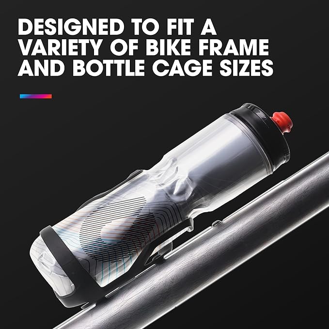 HydraPak | Polar Bottle - Polar Surge Insulated Bike Water Bottle 2-Pack - High Flow, Cycling & Sports Squeeze Bottle (Ascent Blue, 700ml / 24oz)