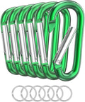 Carabiner Keychain Clip -3" Aluminum Carabiner D Ring, Caribeener Clips, Spring Snap Hook for Keychain Clip