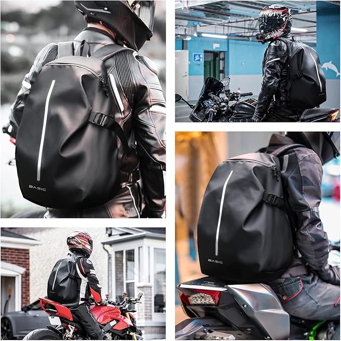 Motorcycle Backpack, Motorcycle Backpacks for Men and women, Waterproof Motorcycle Backpacks, Helmet Bag Bookbag for riding, Large