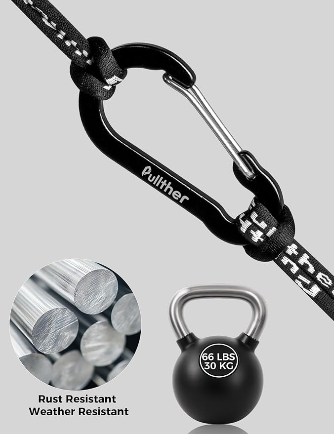 9PCS Carabiner Keychain Clip,2.7" Large Aluminum Carabiner Clips with 9PCS Stainless Steel Key Rings