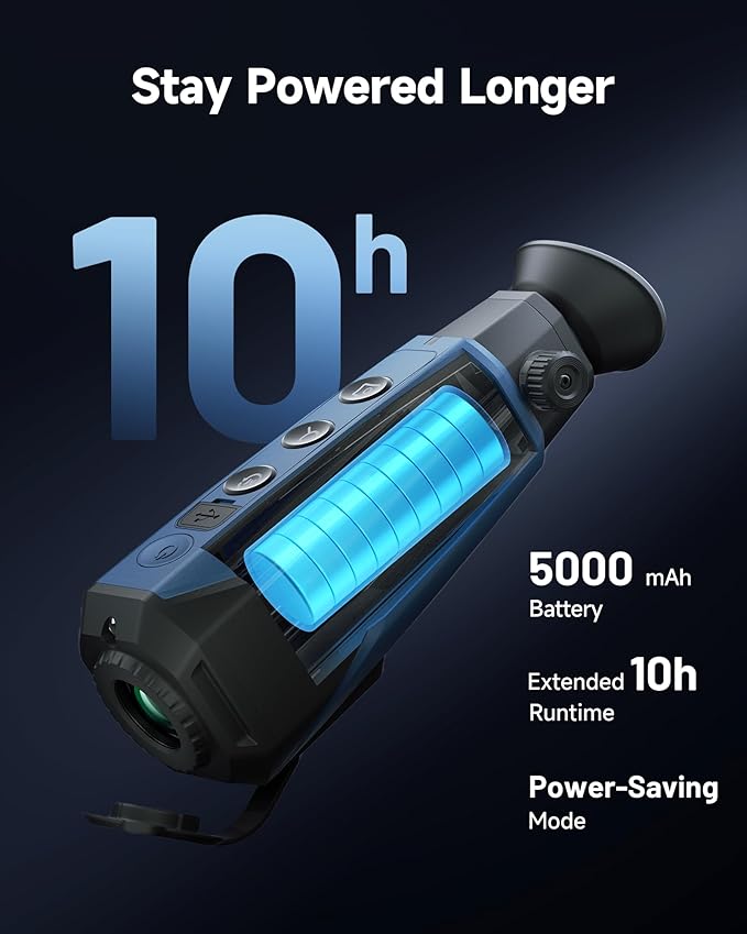 TOPDON TS004 Pro Thermal Imaging Monocular, 512 x 384 TISR 384 x 288 IR Resolution, Supported Wireless Connection, 19mm 50Hz Thermal Night Vision with 11h Battery Life, IP67 Monocular for Hunting