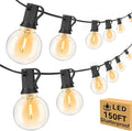 150ft Outdoor String Lights Waterproof/Connectable/Dimmable LED Shatterproof Bulbs,UL Listed Globe G40 String Lights Outside Lighting for Patio Backyard Cafe Party Wedding Garden