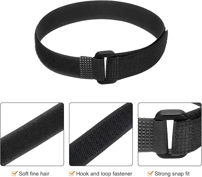 MECCANIXITY 5Pcs Reusable Battery Tie Down Straps,0.8x20" Black Nylon Multipurpose Battery Hold Down Adjustable Cinch Strap Hook Loop Fastening Tie for Quadcopters FPV RC Drone Boat Car