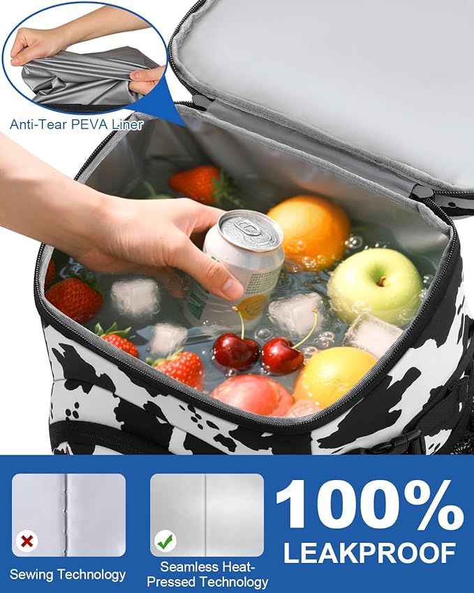 Pritent Cooler Backpack for Men Women Insulated Waterproof Backpack Cooler Leak Proof Cooler Bag Lightweight Lunch Backpack for Camping Beach Travel Picnic