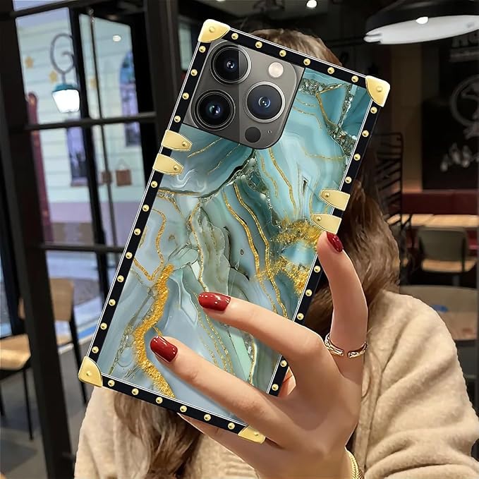 Compatible with iPhone 12 Pro Max Case, Golden Texture Marble Veining Luxury Golden Decoration for Girl Women Soft TPU Shockproof Protective Hard PC Back for iPhone 12 Pro Max