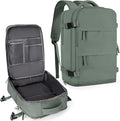 coowoz Large Travel Backpack For Women Men,Carry On Backpack Flight Approved,Hiking Backpack Waterproof Outdoor Rucksack Casual Daypack Fit 15.6 Inch Laptop Shoes Compartment,30L(Olive Green)