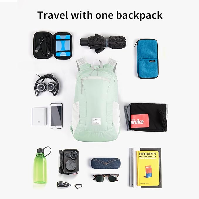Naturehike 18L Lightweight Hiking Daypack, Waterproof Camping Packable Backpack Ultralight for Travel, Airplane, Adults